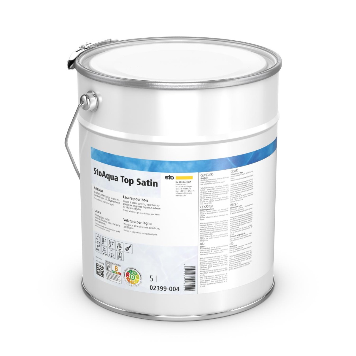 StoAqua Top Satin-Weiß-2,5 Liter Dose