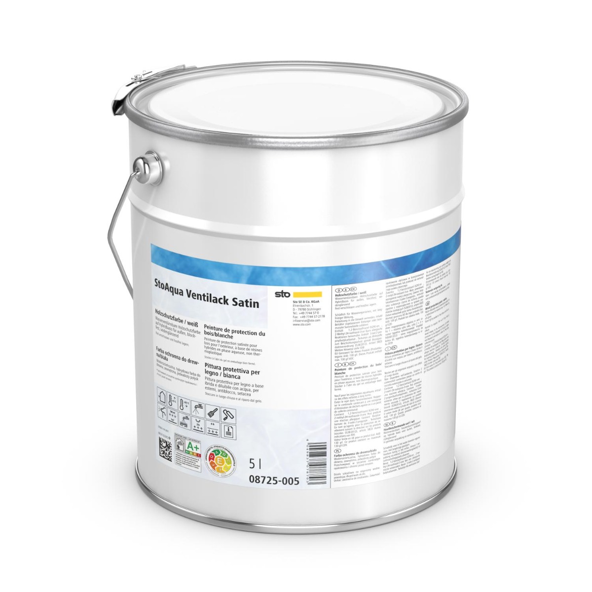 Sto-AquaVentilack Satin-Weiß-5 Liter Dose