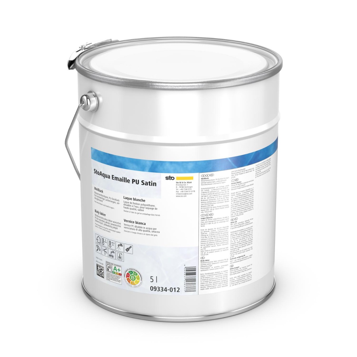 StoAqua Emaille PU Satin-1 Liter Dose-Farbtonklasse I 1 Liter